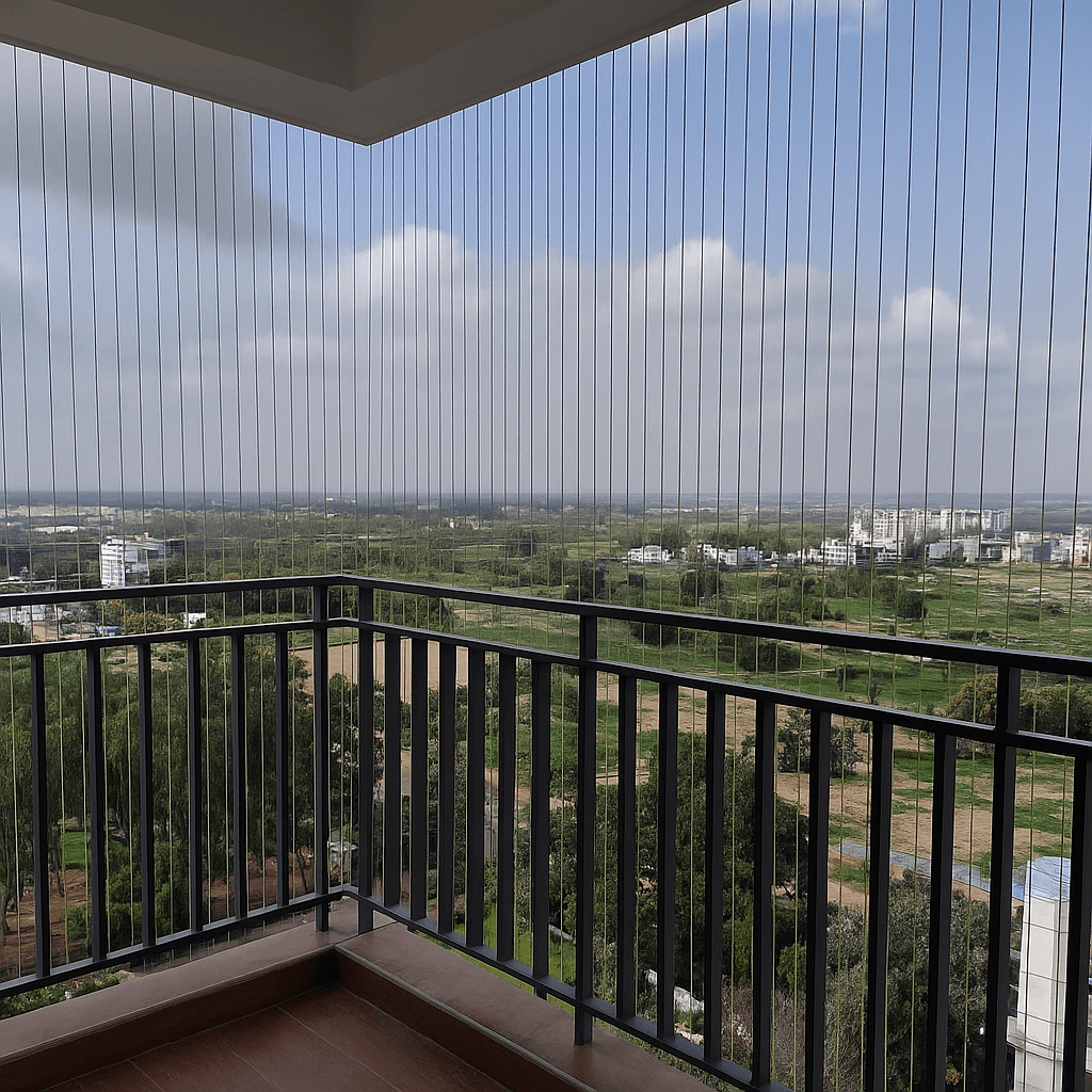 Safety net and invisible grill installation in Kakinada