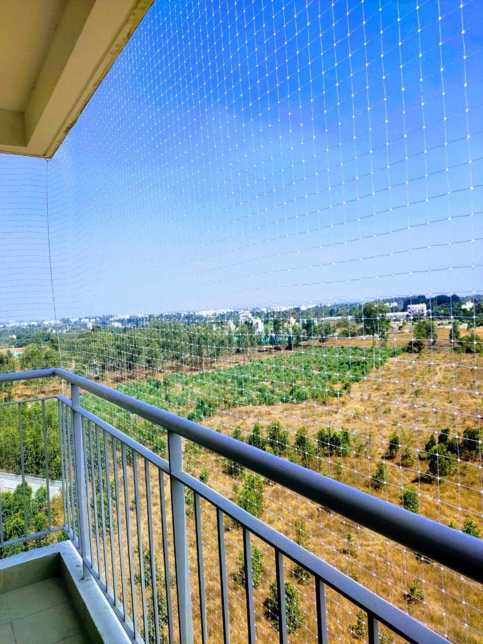 Terrace Safety Nets installation by Sai Durga Invisible Grills